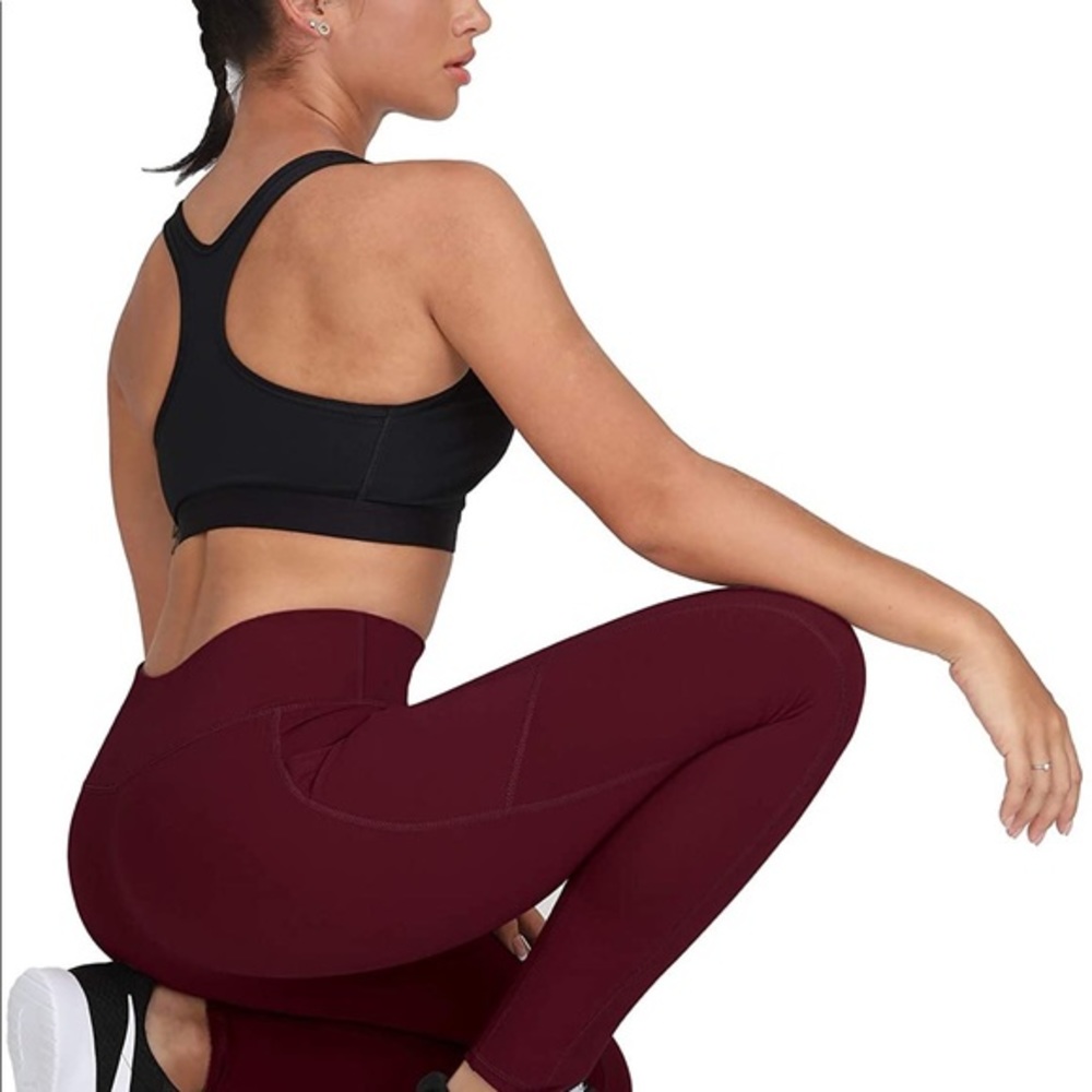 HOFI Womens Leggings Side Pockets S plum